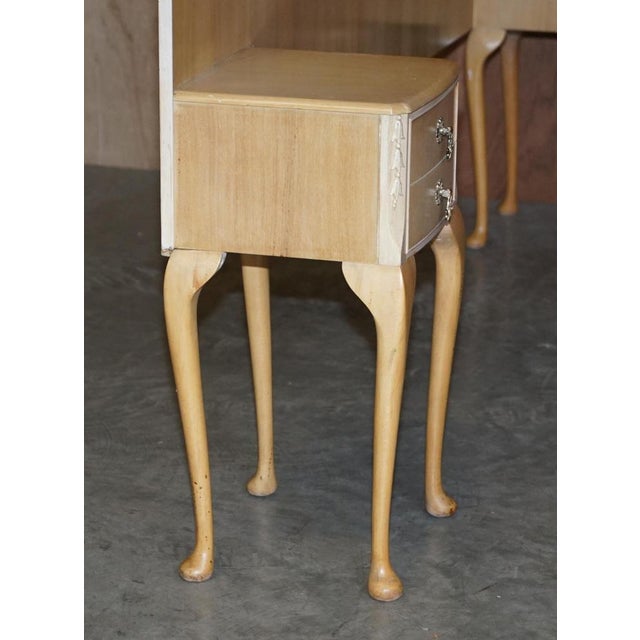 Light Walnut Headboard with Bedside Tables, 1940s For Sale - Image 13 of 18