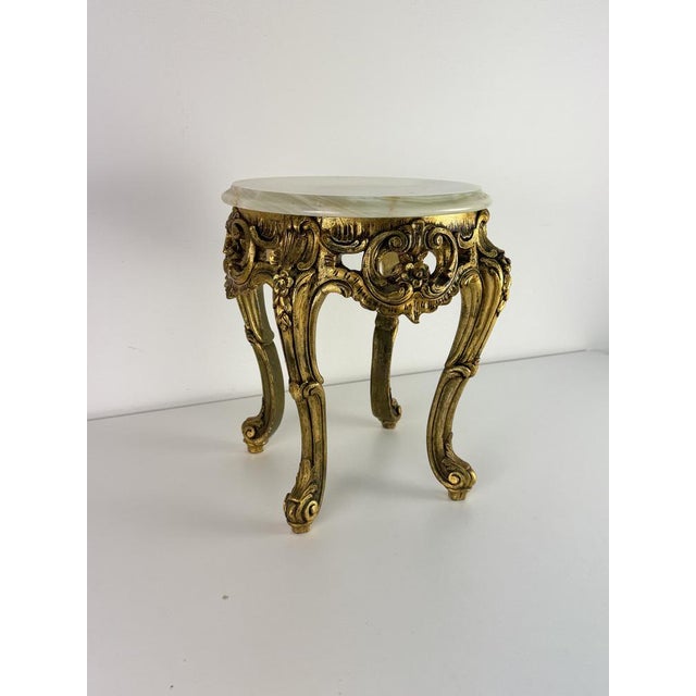 Small Side Table with Onyx Top, 1960s For Sale - Image 6 of 11
