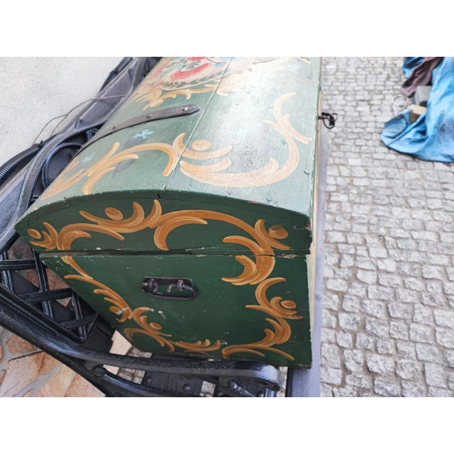 Antique Dowry Chest, 1888 For Sale - Image 10 of 11