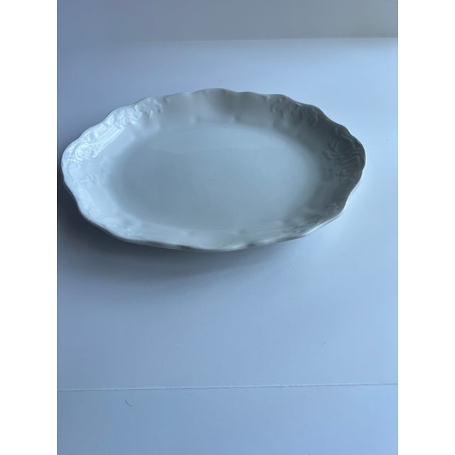Antique Embossed Ironstone Platter For Sale - Image 4 of 8