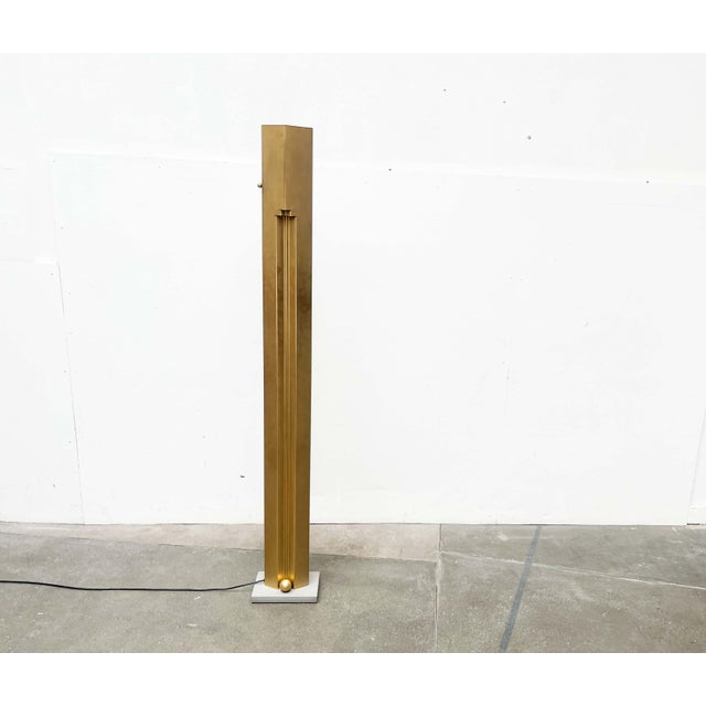 Postmodern Italian Golden Model Totem Floor Lamp by Kazuhide Takahama for Sirrah, 1980s For Sale - Image 15 of 18