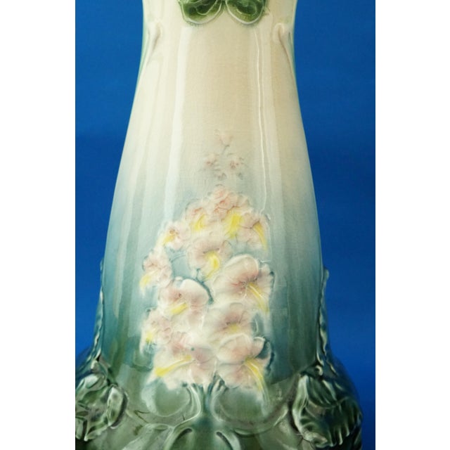 Art Nouveau Ceramic Slip Vases from Sceaux / Sarreguemines, France, Late 1800s, Set of 2 For Sale - Image 18 of 18