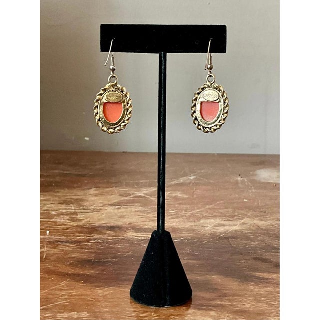 Vintage Carved Cameo Drop Earrings For Sale - Image 12 of 12