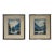 Vintage Framed Art Set of 2 For Sale