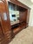 Vintage Thomasville Illuminated Cherry Queen Bed Unit- Headboard, Bridge, Nightstand Armoires, & Mirror For Sale - Image 10 of 18