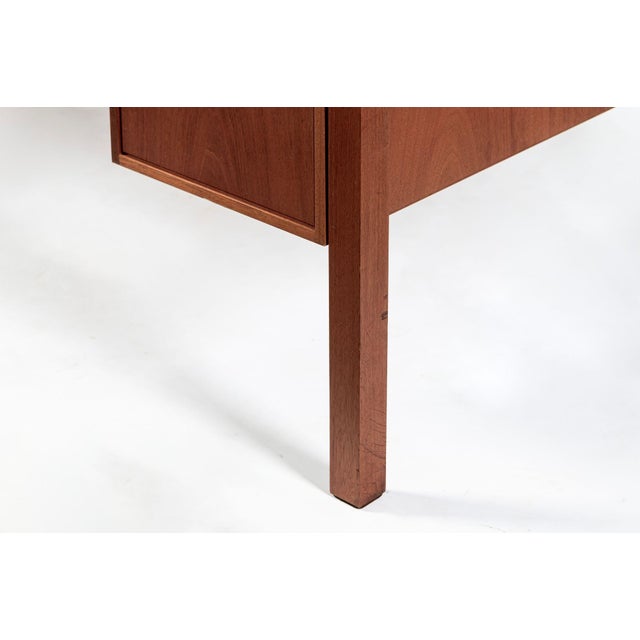 Large Mid Century Danish Modern Mahogany Wood Executive Desk, 2 Matching Avail For Sale - Image 16 of 17