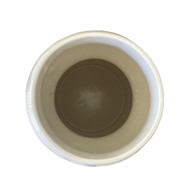 Cream 1990s Roy Hamilton Studio Pottery "Linen" Double Gourd Vase in Beige on Cream For Sale - Image 8 of 9