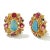 Baroque Bochic “Orient” Opal, Ruby, Sapphire & Multi Gem Earrings Set 18k Gold & Silver - 2 Pieces For Sale - Image 3 of 3