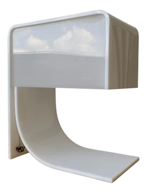 Vintage Molded White Plexiglass Lamp Designed by Neal Small, Circa 1965