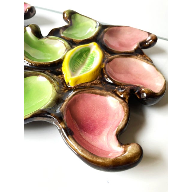 1950s French Mid-Century Vallauris Oyster Plates For Sale - Image 5 of 6