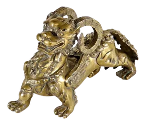 Early 20th Century Chinese Bronze Bixie Figure