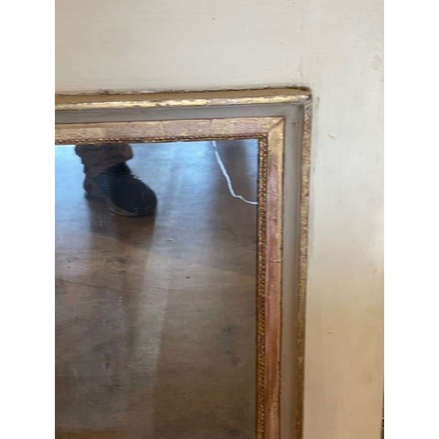 Wood 19th C. French Neoclassical Trumeau Mirror For Sale - Image 7 of 14