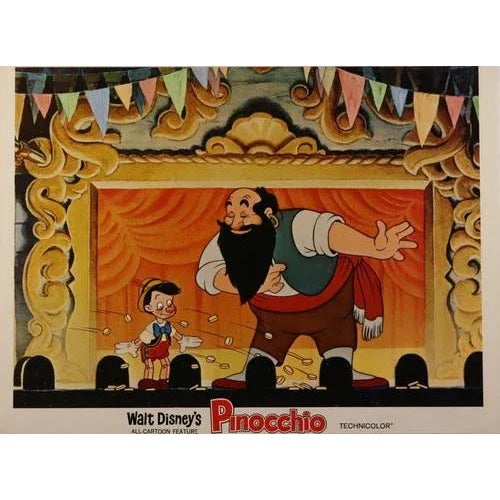 Walt Disney's Pinocchio, USA 1940, Animation, Lobby Card, The lobby cards would have been displayed inside the cinemas at...