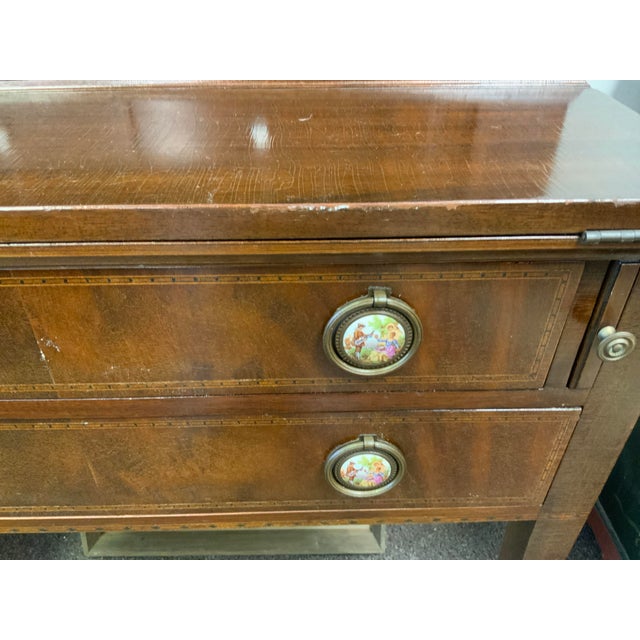 20th Century Reproduction Hepplewhite Secretary Desk For Sale - Image 9 of 10
