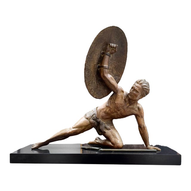 Jean De Roncourt “Gladiator” Sculpture – Signed J. De Roncourt For Sale