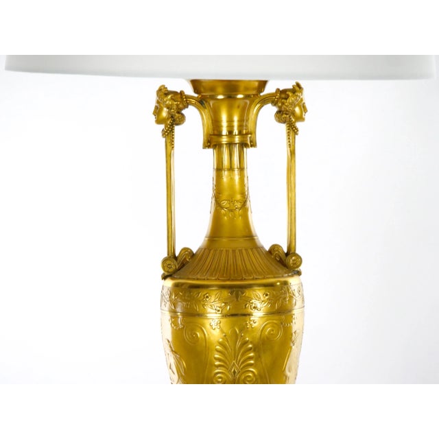 F. Barbedienne Foundry Red Marble and Gilt Bronze Table Candelabra by Barbedienne For Sale - Image 4 of 13