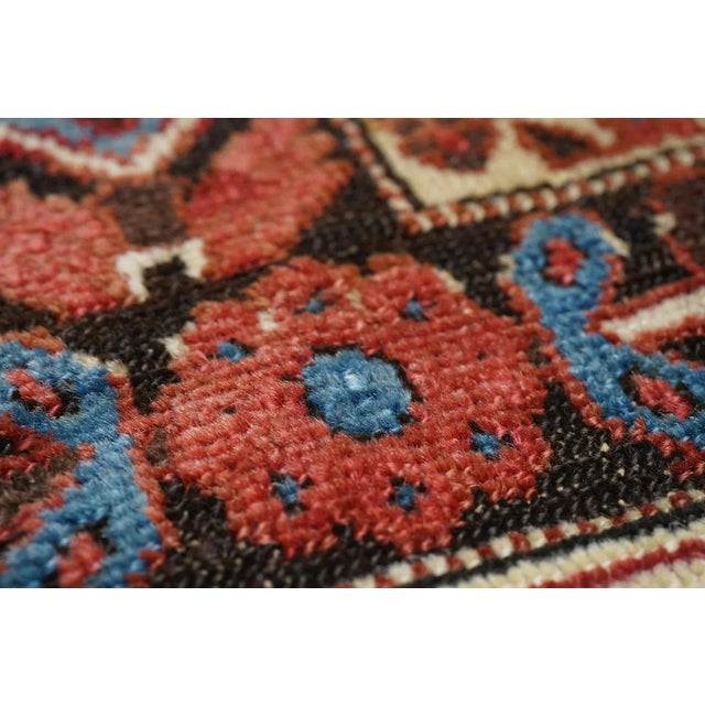 19th Century Antique Serapi Rug 3'11'' x 4'3'' For Sale - Image 5 of 9