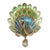Vintage 1960s Signed Napier Enamel Peacock Brooch For Sale