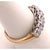 10 Karat Two-Tone Yellow and White Gold Crescent Ring With Five Diamonds For Sale - Image 11 of 12