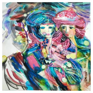 Li Qing-Yan, Riding Together, 2021, Ink on Paper