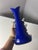 Shark Fin Vase in Blue Glass by HSG Tarnowiec For Sale - Image 5 of 11