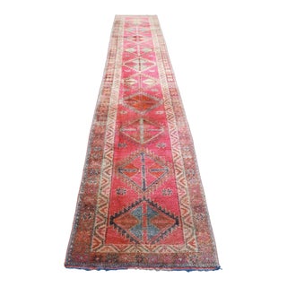 1960's Handmade Turkish Runner Rug - 35"x170" For Sale