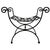 1940s Neoclassical Blacksmith Wrought Iron and Brass Curule Bench For Sale - Image 9 of 10