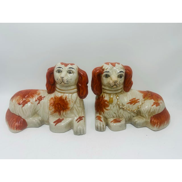 Antique Staffordshire Dogs, a Pair For Sale In Charleston - Image 6 of 8