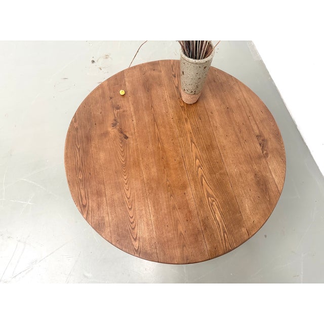 Round Coffee Table in Oak with Octagonal Legs, France, 1950s For Sale - Image 9 of 18
