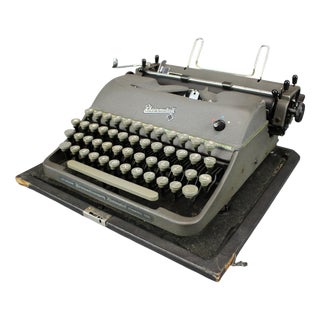 German Mechanical Typewriter with Carrying Case from Rheinmetall, 1950s For Sale