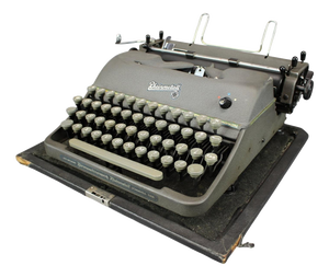 German Mechanical Typewriter with Carrying Case from Rheinmetall, 1950s