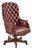 Tufted Red Leather Swivel Office Chair For Sale