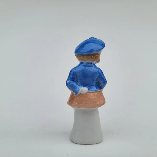 Early 20th Century Early 20th Century Porcelain Scottish Girl Figurine Japan For Sale - Image 5 of 9
