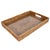 Artifacts Rattan Rectangular Serving Tray with Cutout Handles, Honey Brown with Glass Insert, 20"X13" For Sale - Image 4 of 10
