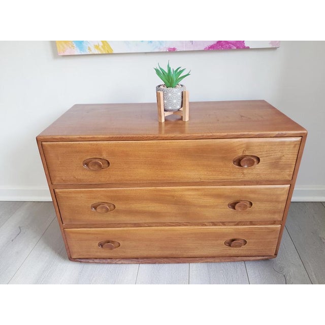 Mid-Century Modern Mid-Century Modern Windsor Chest of Drawers in Elm, 1960s For Sale - Image 3 of 18