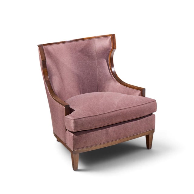 Barbara Barry for Henredon Walnut Lounge Chairs - Pair For Sale - Image 12 of 13