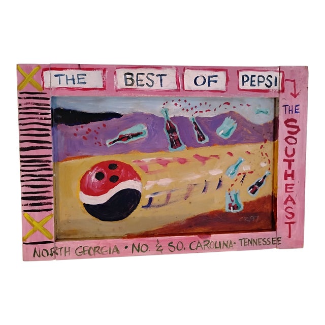 Original Vintage Craig Robertson Folk Painting For Sale