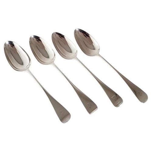 A fine set of Victorian sterling silver dessert spoons, hallmarked London 1859 and made by **Samuel Hayne & Dudley...