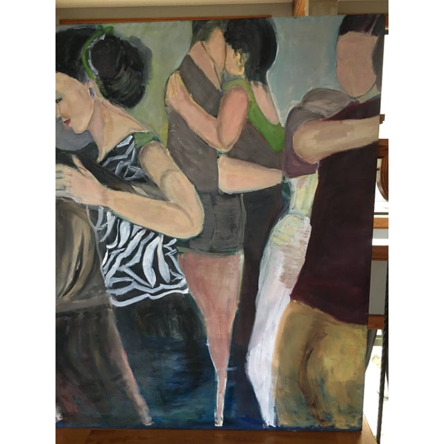 Textile Monumental Rare, Peter Keil, Oil on Canvas For Sale - Image 7 of 13