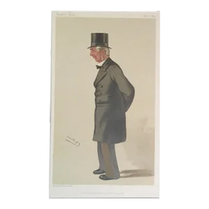 Antique Matted Vanity Fair Caricature by Spy ofColonel Sir Frederick Winn Knight, 1884