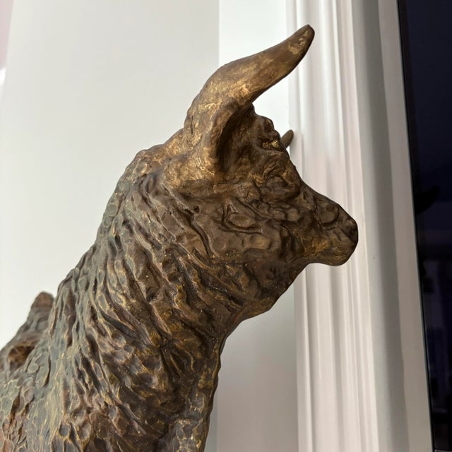 Mid Century Brutalist Ceramic Bull For Sale - Image 10 of 12