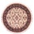 Art Nouveau 1990's Kashan Pak-Persian Beige/Black Wool Round Rug- 6'2'' X 6'3'' For Sale