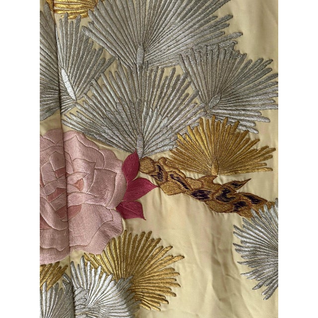 Vintage Japanese Ceremonial Wedding Kimono with Embroidery Designs For Sale - Image 13 of 13