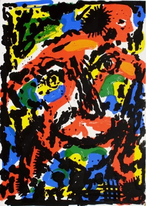 1992 Helmut Middendorf Kopf Screen Print