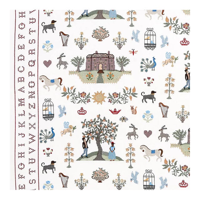 Sample - Schumacher Merrifield Sampler Fabric in Document For Sale