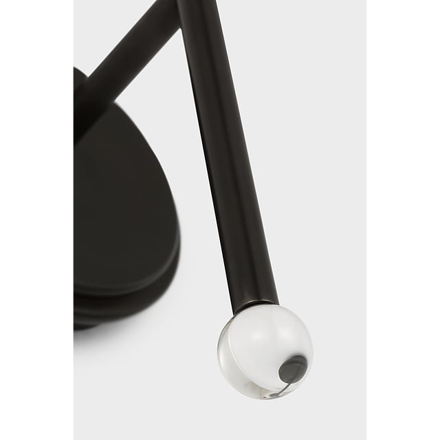 2020s AERIN for Visual Comfort Signature Brisa 20" Torch Sconce in Bronze with White Strie Glass Shade For Sale - Image 5 of 9