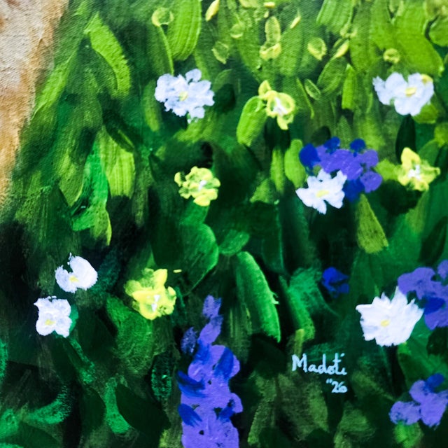 Contemporary Joy Runs Free, Acrylic, Unique, Contemporary, Realistic Dog Painting by Madoti Oluwadamilare (2026), Acrylic on Canvas For Sale - Image 3 of 6
