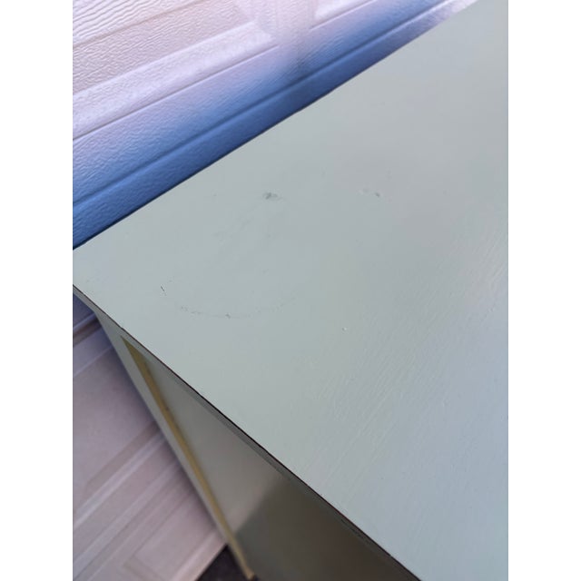 Painted Vintage Dresser | Cottage Style Chest of Drawers | Farmhouse Tall Dresser | Green Bedroom Storage | Shabby Chic Four Drawer Chest For Sale In New York - Image 6 of 12