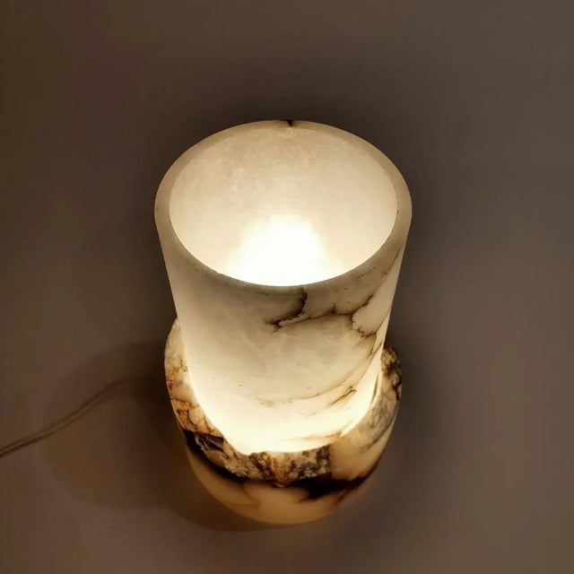 Vintage Spanish Alabaster Lamp, 1970s For Sale - Image 6 of 8
