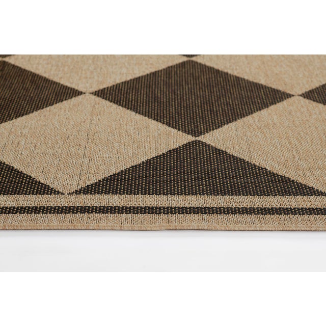 Erin Gates by Momeni Saybrook Diamond Black Indoor/Outdoor Area Rug 6'6" X 9' For Sale - Image 11 of 12